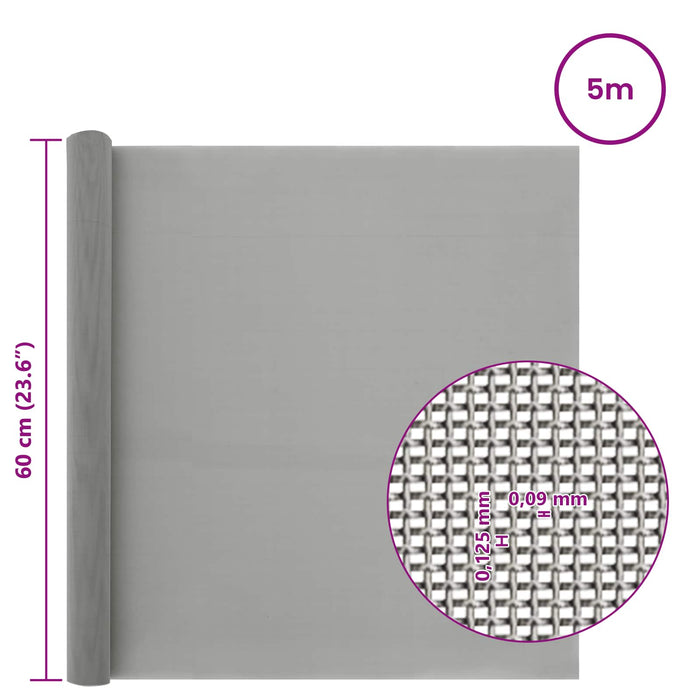 Ecran din plasă 60 x 500 cm 120 Mesh Oțel Inoxidabil 201 WALTI