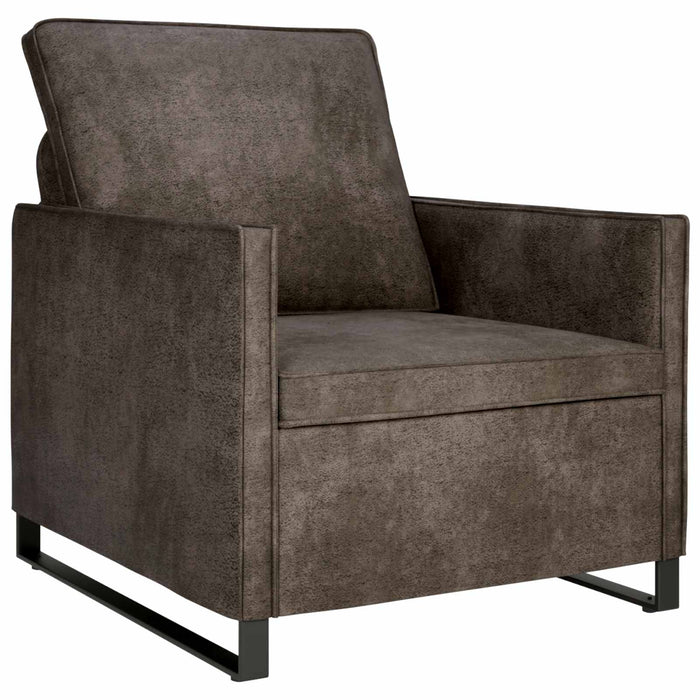 Sofa single Gri închis 70 x 81 x 82 cm Material din microfibră - WALTI WALTI