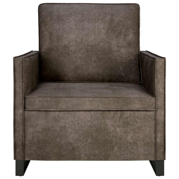 Sofa single Gri închis 70 x 81 x 82 cm Material din microfibră - WALTI WALTI