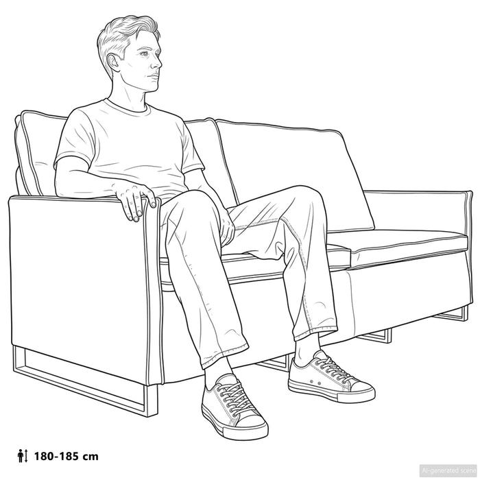 Sofă cu 3 locuri Maro 190 x 81 x 82 cm Material din microfibră WALTI