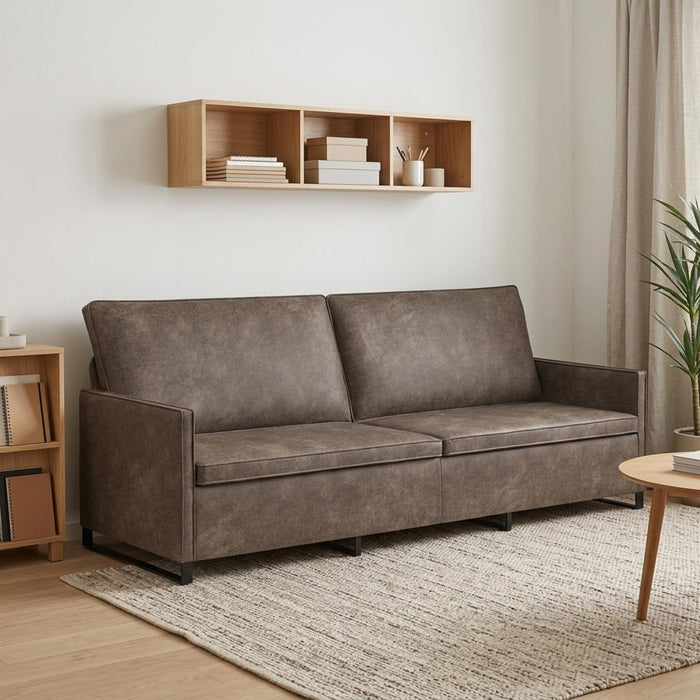 Sofă cu 3 locuri Gri închis 220 x 81 x 82 cm WALTI