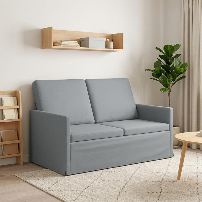 Canapea cu 2 locuri Gri deschis 130 x 81 x 82 cm Țesătură WALTI