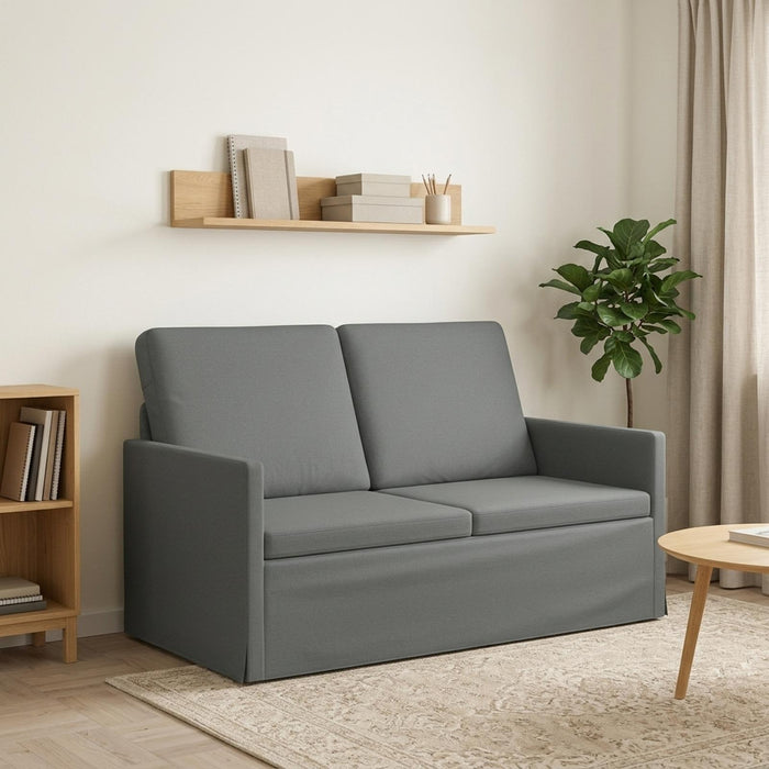 Canapea cu 2 locuri Gri închis 130 x 81 x 82 cm Țesătură WALTI