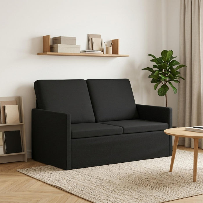 Canapea cu 2 locuri Negru 130 x 81 x 82 cm Țesătură WALTI