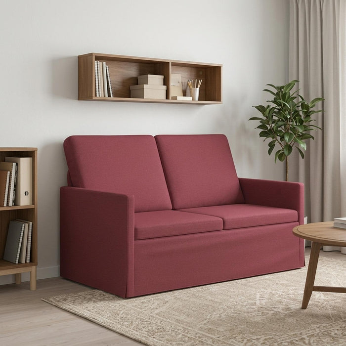 Canapea cu 2 locuri Roșu Vin 130 x 81 x 82 cm Țesătură WALTI