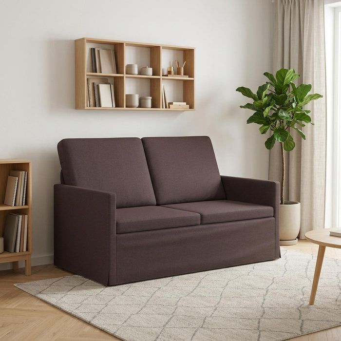 Canapea cu 2 locuri Maro închis 130 x 81 x 82 cm Țesătură WALTI