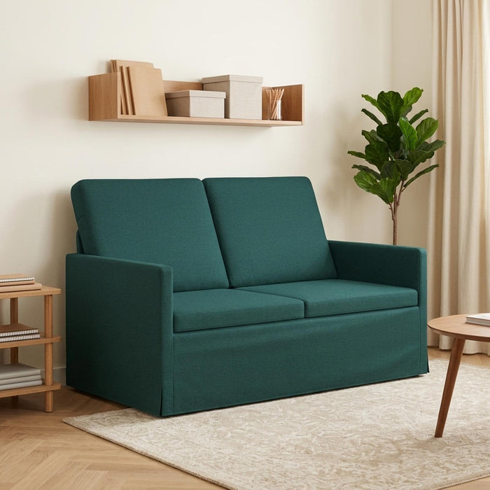 Canapea cu 2 locuri Verde închis 130 x 81 x 82 cm Țesătură WALTI