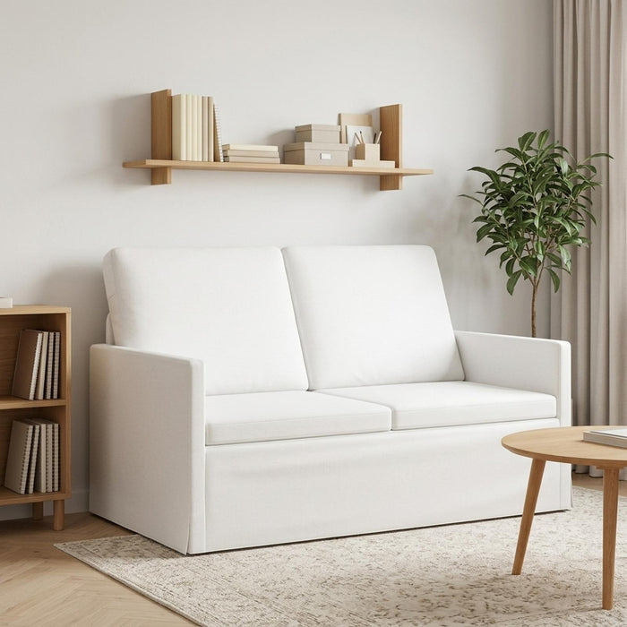 Canapea cu 2 locuri Alb 130 x 81 x 82 cm Țesătură WALTI