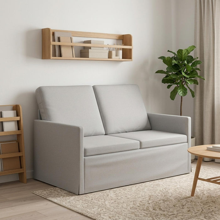 Canapea cu 2 locuri Gri nori 130 x 81 x 82 cm Țesătură WALTI
