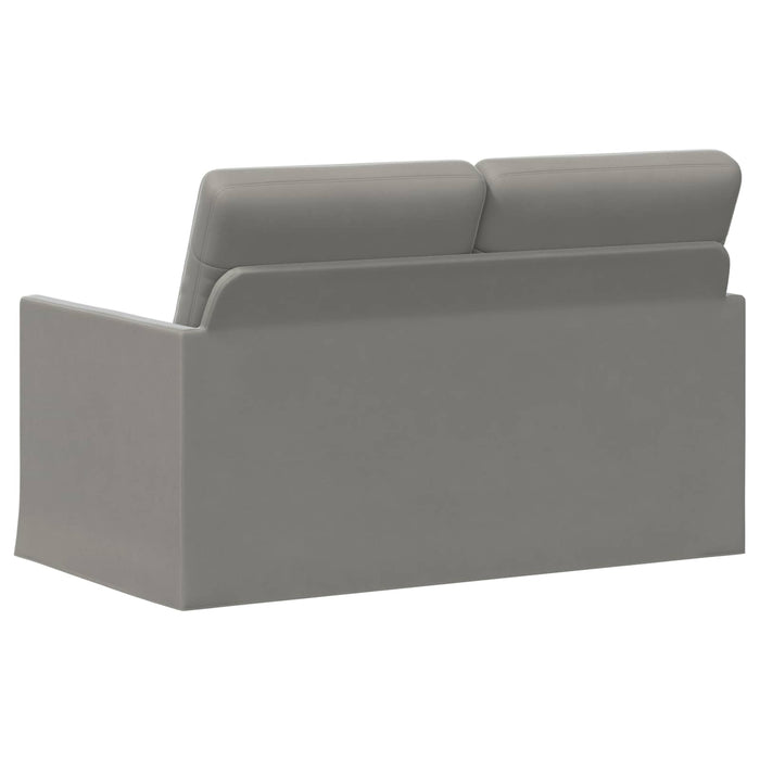 Canapea cu 2 locuri Gri deschis 130 x 81 x 82 cm Catifea WALTI