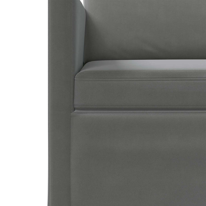 Canapea cu 2 locuri Gri închis 130 x 81 x 82 cm Catifea WALTI