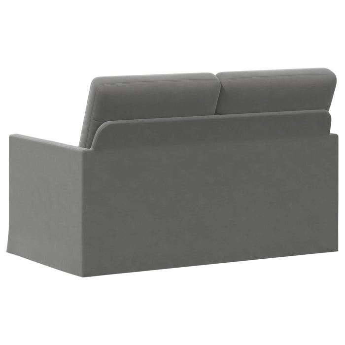 Canapea cu 2 locuri Gri închis 130 x 81 x 82 cm Catifea WALTI