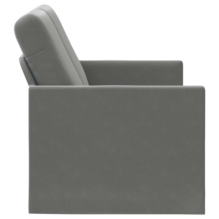 Canapea cu 2 locuri Gri închis 130 x 81 x 82 cm Catifea WALTI