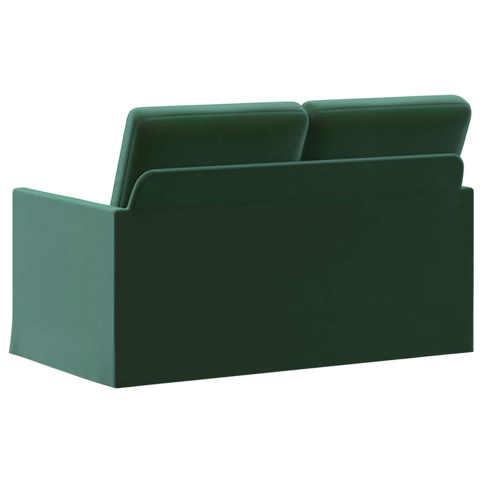 Canapea cu 2 locuri Verde închis 130 x 81 x 82 cm Catifea WALTI