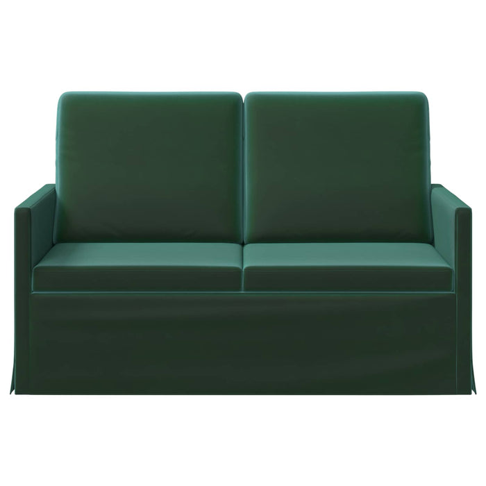 Canapea cu 2 locuri Verde închis 130 x 81 x 82 cm Catifea WALTI