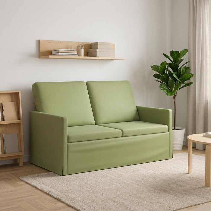 Canapea cu 2 locuri Verde deschis 130 x 81 x 82 cm Catifea WALTI