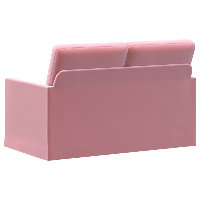 Canapea cu 2 locuri Roz 130 x 81 x 82 cm Catifea WALTI