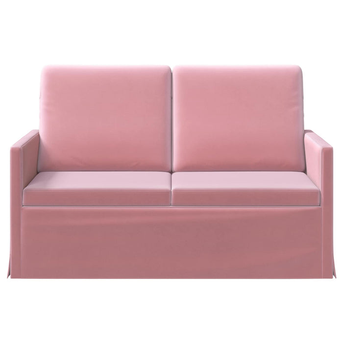Canapea cu 2 locuri Roz 130 x 81 x 82 cm Catifea WALTI