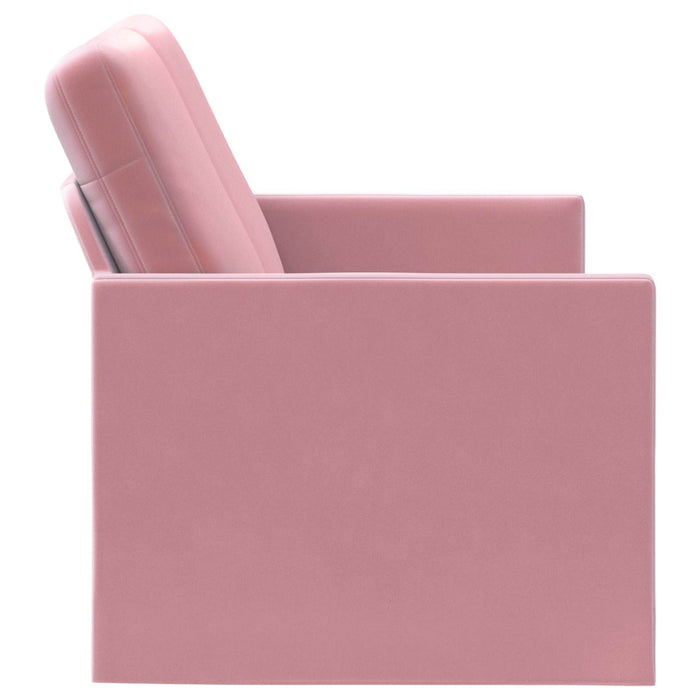 Canapea cu 2 locuri Roz 130 x 81 x 82 cm Catifea WALTI