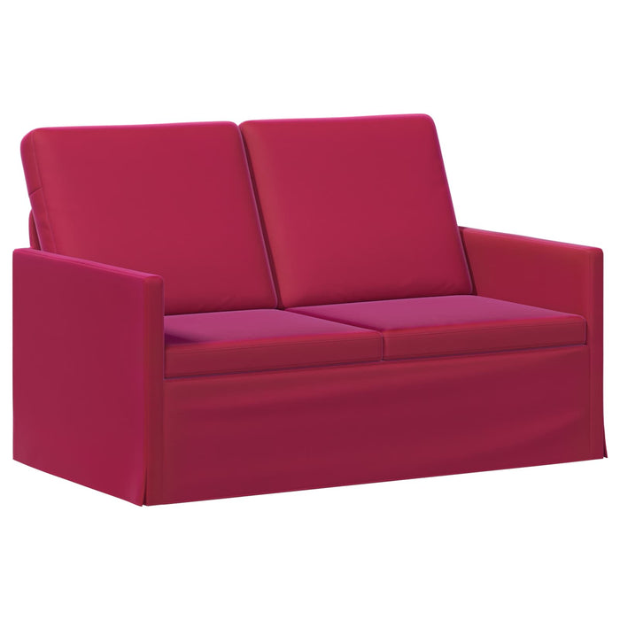 Canapea cu 2 locuri Roșu Vin 130 x 81 x 82 cm Catifea WALTI
