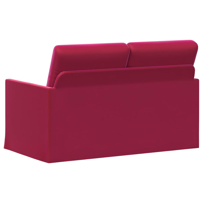 Canapea cu 2 locuri Roșu Vin 130 x 81 x 82 cm Catifea WALTI