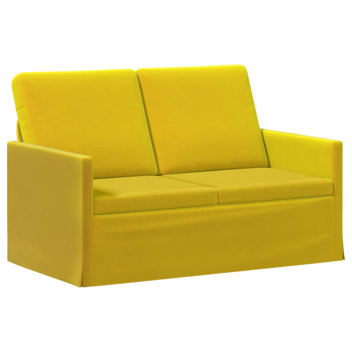 Canapea cu 2 locuri Galben 130 x 81 x 82 cm Catifea WALTI