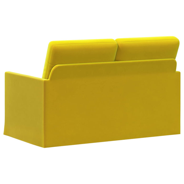 Canapea cu 2 locuri Galben 130 x 81 x 82 cm Catifea WALTI