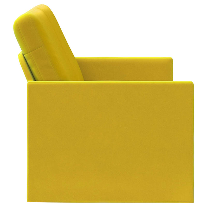 Canapea cu 2 locuri Galben 130 x 81 x 82 cm Catifea WALTI
