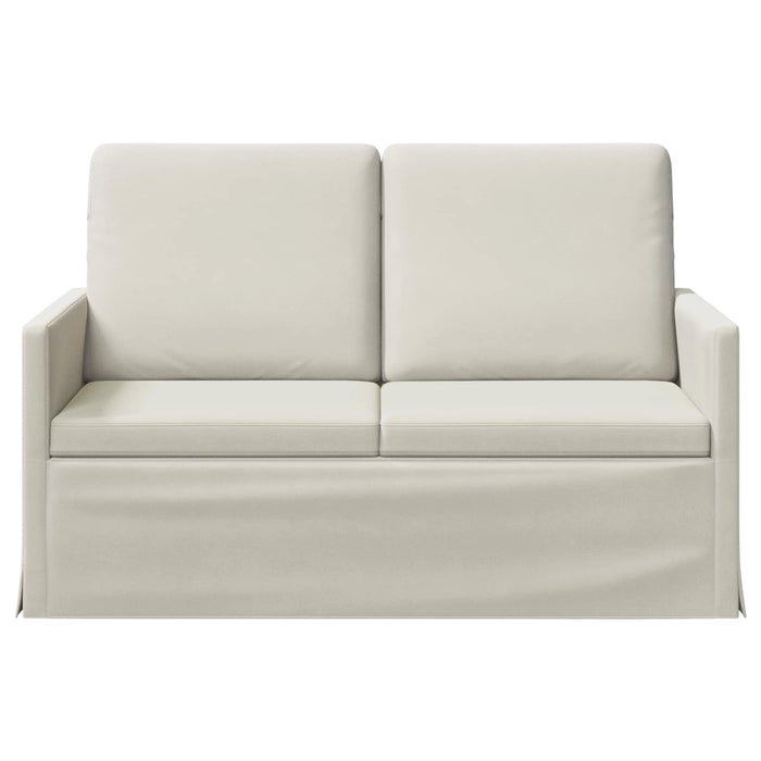 Canapea cu 2 locuri Crem 130 x 81 x 82 cm Catifea WALTI