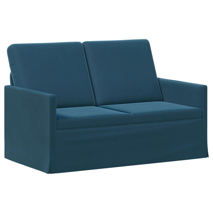 Canapea cu 2 locuri albastru 130 x 81 x 82 cm Catifea WALTI