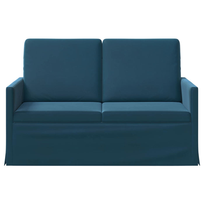 Canapea cu 2 locuri albastru 130 x 81 x 82 cm Catifea WALTI