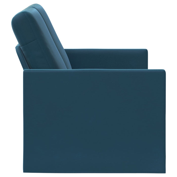 Canapea cu 2 locuri albastru 130 x 81 x 82 cm Catifea WALTI