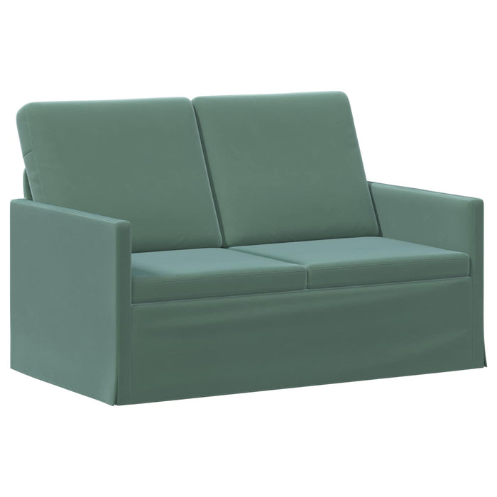Canapea cu 2 locuri Verde Mării 130 x 81 x 82 cm Catifea WALTI