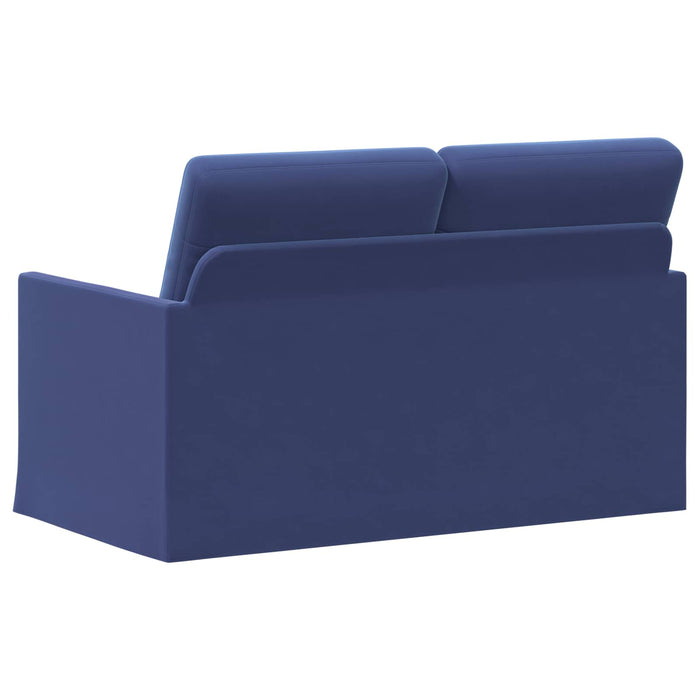 Canapea cu 2 locuri Albastru Poliție 130 x 81 x 82 cm Catifea WALTI