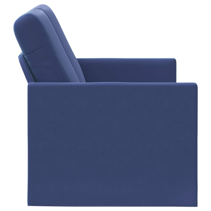 Canapea cu 2 locuri Albastru Poliție 130 x 81 x 82 cm Catifea WALTI