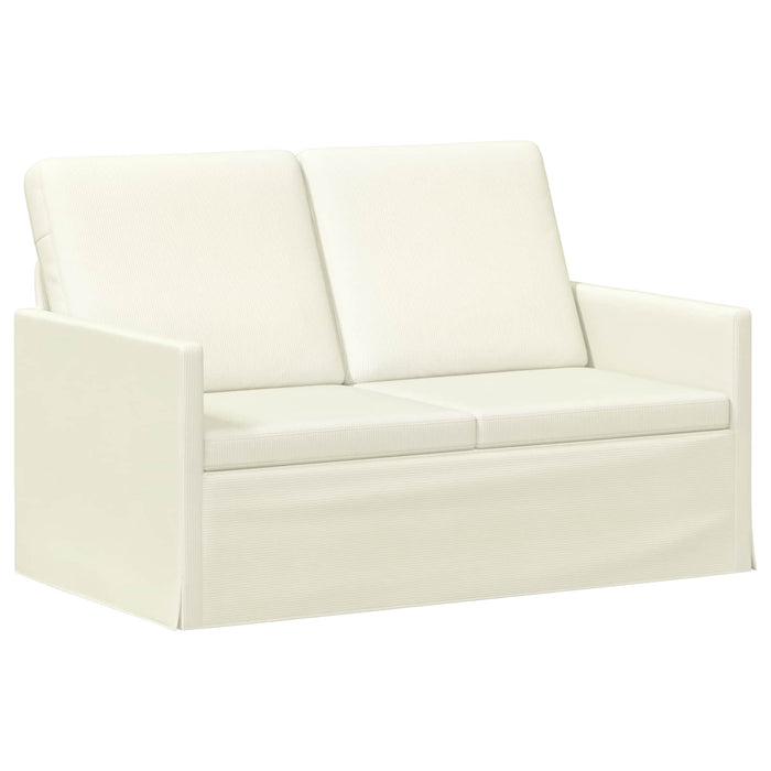 Canapea cu 2 locuri Crem 130 x 81 x 82 cm Țesătură din corduroy WALTI