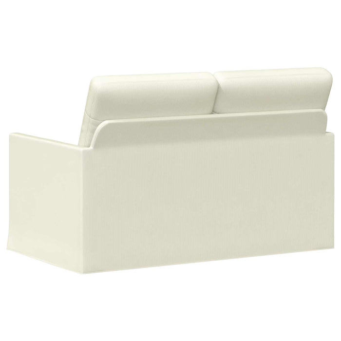 Canapea cu 2 locuri Crem 130 x 81 x 82 cm Țesătură din corduroy WALTI