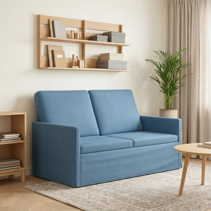 Canapea cu 2 locuri albastru 130 x 81 x 82 cm WALTI