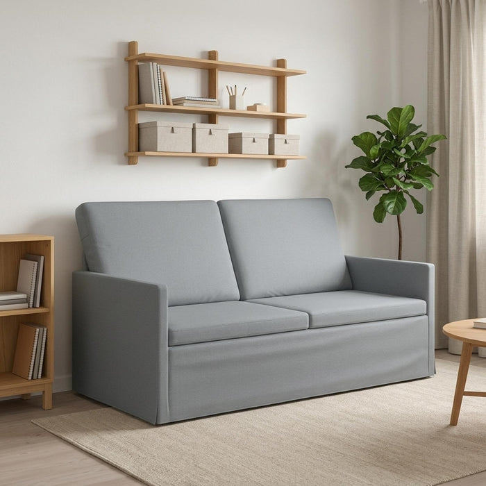 Canapea cu 2 locuri Gri deschis 150 x 81 x 82 cm Țesătură WALTI