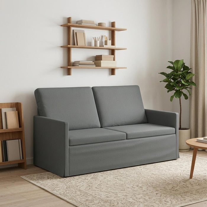 Canapea cu 2 locuri Gri închis 150 x 81 x 82 cm Țesătură WALTI