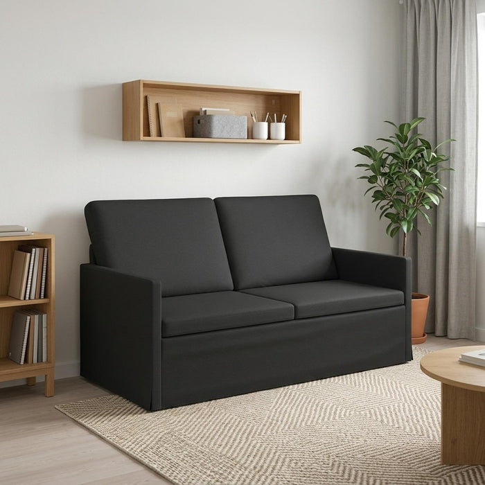 Canapea cu 2 locuri Negru 150 x 81 x 82 cm Țesătură WALTI