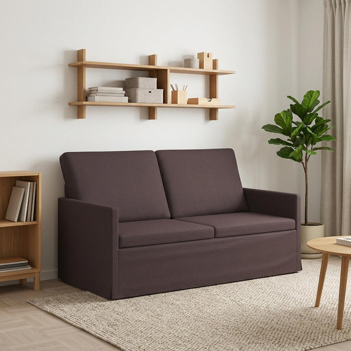 Canapea cu 2 locuri Maro închis 150 x 81 x 82 cm Țesătură WALTI