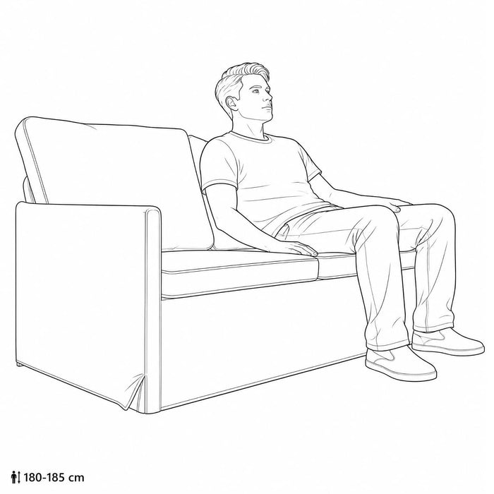 Canapea cu 2 locuri Maro închis 150 x 81 x 82 cm Țesătură WALTI