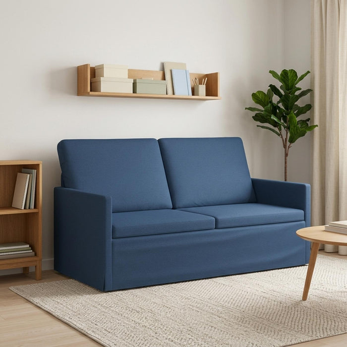 Canapea cu 2 locuri albastru 150 x 81 x 82 cm Țesătură WALTI