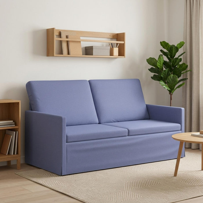 Canapea cu 2 locuri Albastru Jeans 150 x 81 x 82 cm Țesătură WALTI