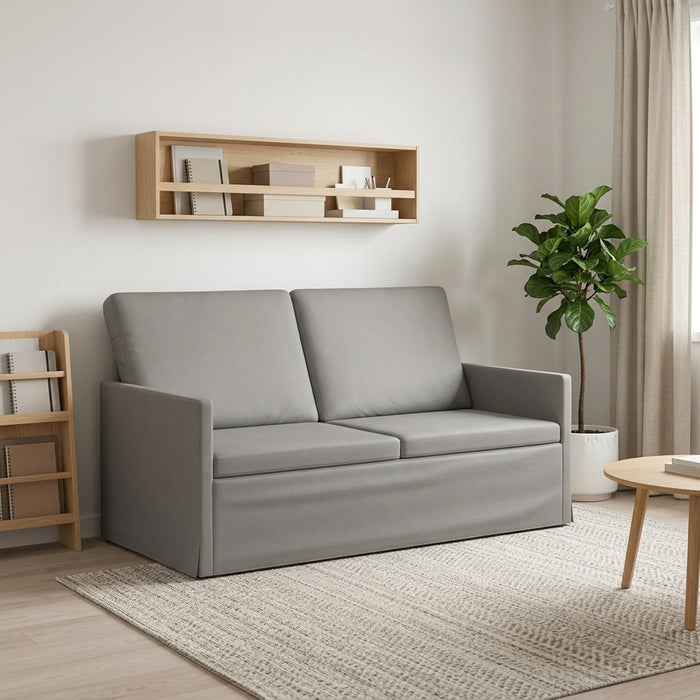 Canapea cu 2 locuri Gri deschis 150 x 81 x 82 cm Catifea WALTI