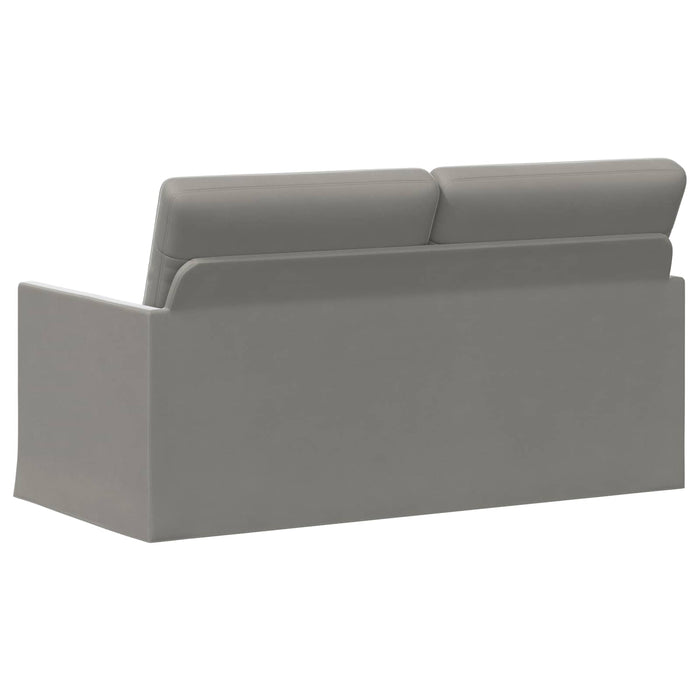 Canapea cu 2 locuri Gri deschis 150 x 81 x 82 cm Catifea WALTI