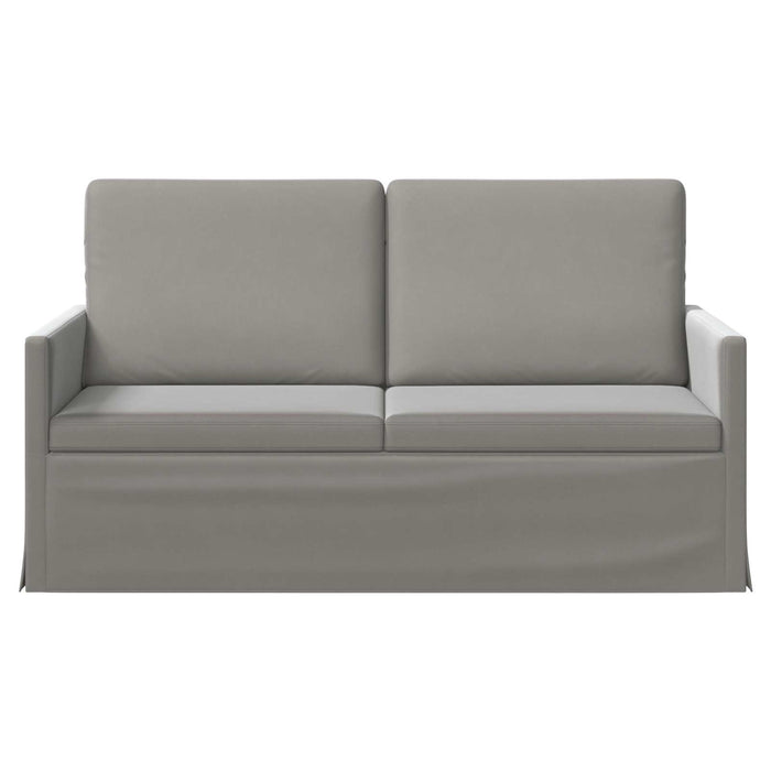 Canapea cu 2 locuri Gri deschis 150 x 81 x 82 cm Catifea WALTI