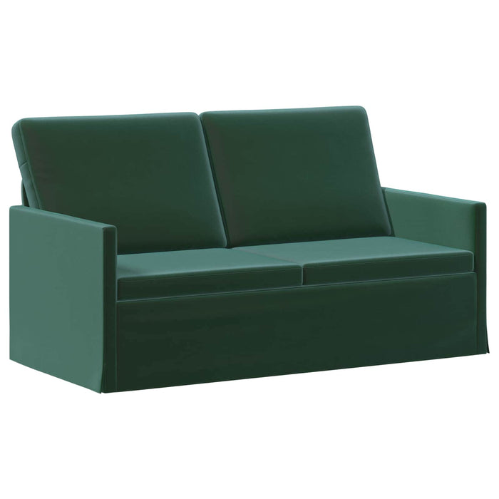Canapea cu 2 locuri Verde închis 150 x 81 x 82 cm Catifea WALTI