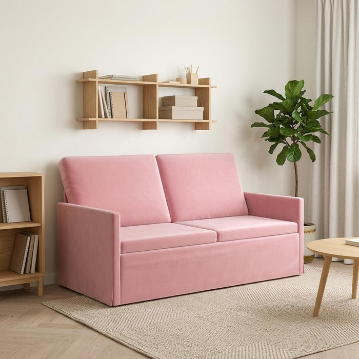 Canapea cu 2 locuri Roz 150 x 81 x 82 cm Catifea WALTI